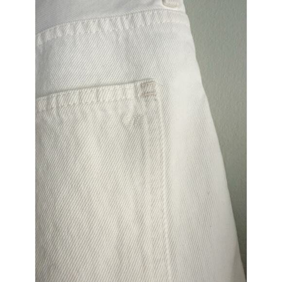 Madewell | NWT The 1997 Denim Bermuda Short in Pure White | Sz 32 - Picture 7 of 10